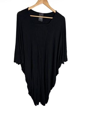 Lotus Eaters Greek black BASSI kaftan Avant garde batwing bamboo dress size M